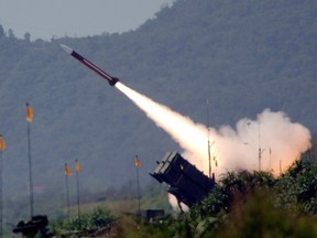 A U.S. Patriot missile is fired from a mobile launcher in this file photo.