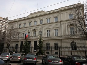 Outside view of the Russian embassy in Vienna, Austria, on March 19, 2010.
