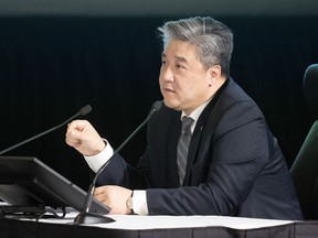 Han Dong appears as a witness at the Public Inquiry Into Foreign Interference in Federal Electoral Processes and Democratic Institutions, Tuesday, April 2, 2024 in Ottawa.