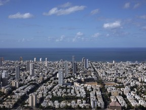 A general view shows the centre of Tel Aviv, Israel, Thursday, Dec. 2, 2021.