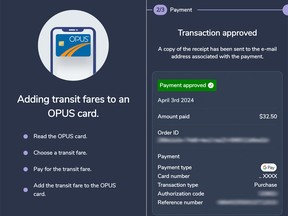 Screenshots from an app show a transaction approval for 10 tickets bought using Google Pay