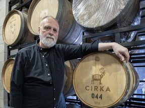 Paul Cirka is seen at his distillery Friday, April 26, 2024 &ampnbsp;in Montreal.