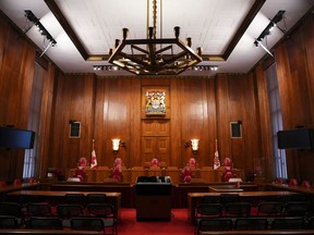 The Supreme Court of Canada says excluding front-line supervisors at a Montreal casino from organizing under the Quebec labour-relations regime does not infringe their constitutional rights. The main courtroom at the Supreme Court of Canada is pictured in Ottawa on Monday, Nov. 28, 2022.
