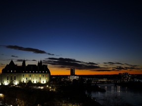 The Supreme Court of Canada building is pictured at sunset in Ottawa on Wednesday, Dec. 13, 2023.
