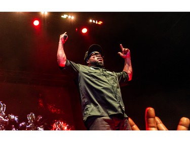 Rapper Ice Cube performs at Place Bell in Laval on Friday, May 10, 2024.