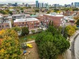 St-Henri residents want Quebec minister Lionel Carment to not allow a safe-inhalation site to open near the Atwater Market in Montreal on Monday October 23, 2023. Dave Sidaway / Montreal Gazette