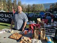 Political science professor David Kahane, a Gaza protest organizer, looks on at an encampment set up on the campus of the University of Alberta in Edmonton on Friday, May 10, 2024.