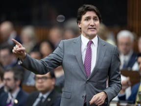 Prime Minister Justin Trudeau says everyone should abide by the International Court of Justice's latest ruling, which orders Israel to halt its military operations in Rafah. Trudeau responds to an opposition question during Question Period, in Ottawa, Wednesday, May 22, 2024.
