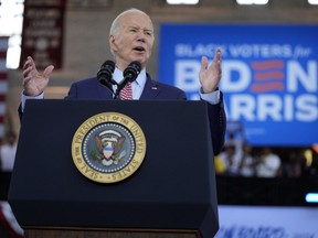 President Joe Biden speaks during a campaign event at Girard College, May 29, 2024, in Philadelphia.