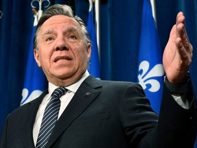 Premier François Legault touted his government's record on health care in a weekend video.