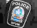 A Montreal police badge is seen in this file photo. 