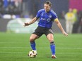 CF Montreal fans have had enough -- and captain Samuel Piette understands why. Piette in action against the Seattle Sounders during the first half of an MLS soccer match, in Seattle, Saturday, April 6, 2024.