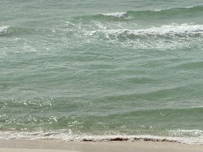FILE - Waves approach the shore in Panama City Beach, Fla., on Tuesday, Jan. 10, 2017. On Saturday, June 22, 2024, authorities said three Alabama men have died from likely drowning after becoming distressed while swimming at a Florida Panhandle beach.