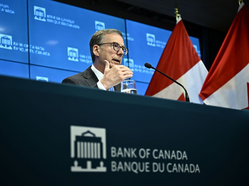 Governor of the Bank of Canada Tiff Macklem participates in a news conference, in Ottawa, Thursday, May 9, 2024.