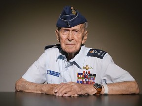 Richard Rohmer, Honorary Lt.-Gen. of the Canadian Armed Forces, is photographed at Sunnybrook Hospital, in Toronto, Thursday, May 30, 2024.