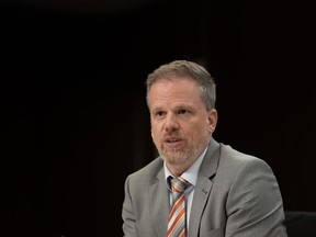 Mark Holland responds to a question during a news conference in Ottawa, Tuesday, June 18, 2024.