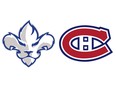 Logos for the Trois-Rivières Lions (a white and grey lion's face) and the Canadiens (CH)