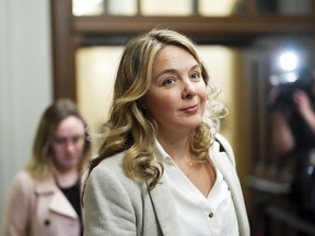Families, Children and Social Development Minister Jenna Sudds arrives at a cabinet meeting on Parliament Hill in Ottawa on Tuesday, May 28, 2024.