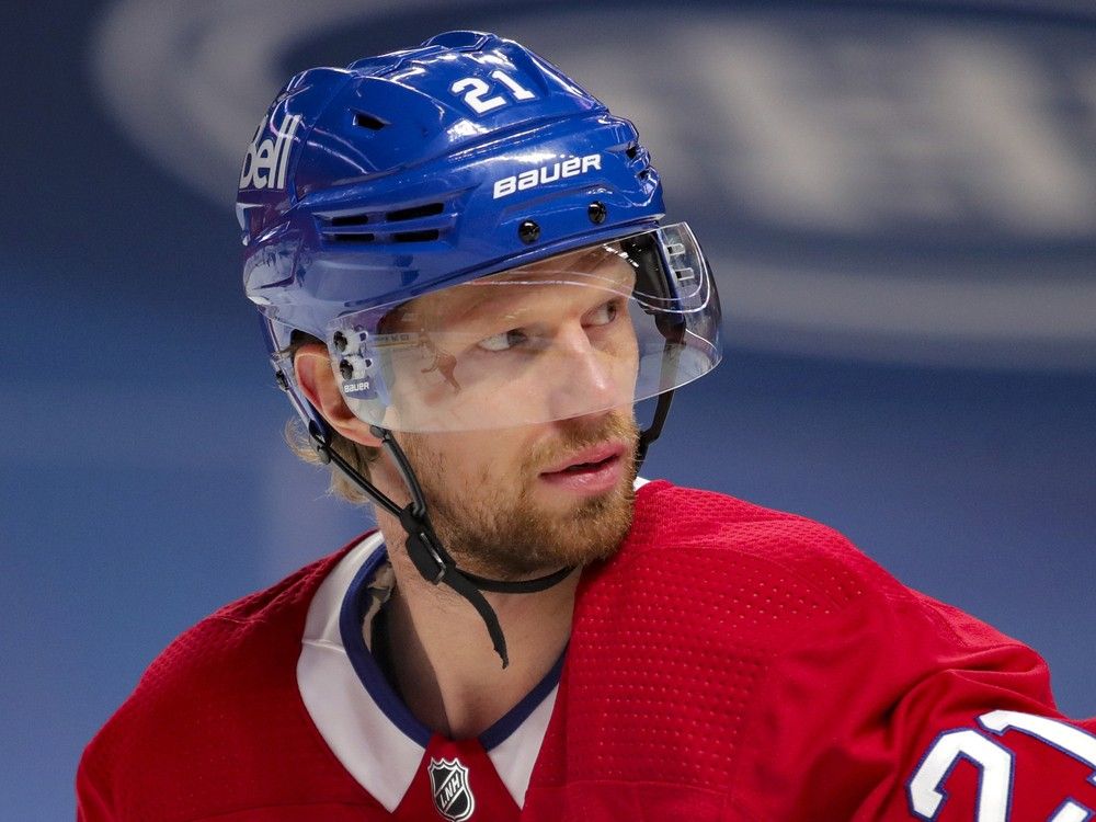 Eric Staal in a Canadiens jersey