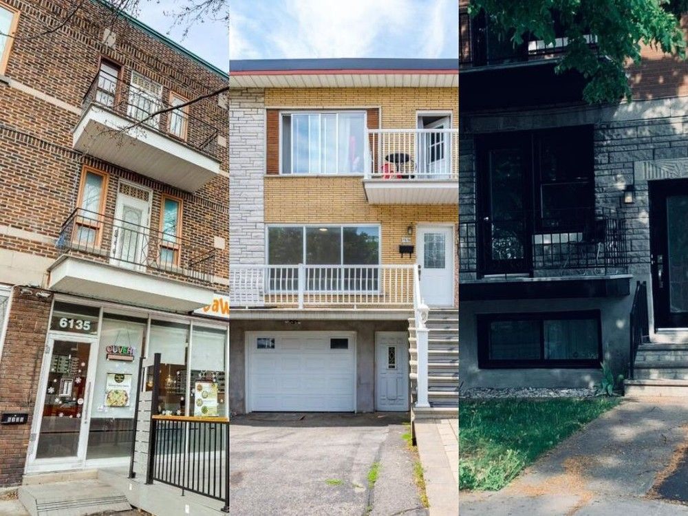 Exterior shots of apartments in Montreal