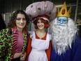 Three people in character at Montreal Comiccon