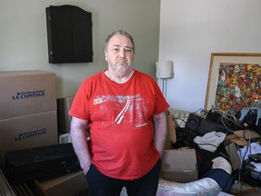 "I'm going to have to keep looking for housing," says Mario Lortie, who lives on welfare and was kicked out of his $535/month apartment without a place to move to.