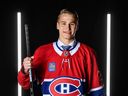Ivan Demidov poses for a portrait after being drafted by the Canadiens with the fifth overall pick at the 2024 NHL Draft in Las Vegas.
