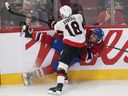 How and where to watch the Canadiens on TV for 2024-25 season 4 Canadiens' Brendan Gallagher is crunched into the boards by Senators' Tim Stutzle during pre-season action last week.
