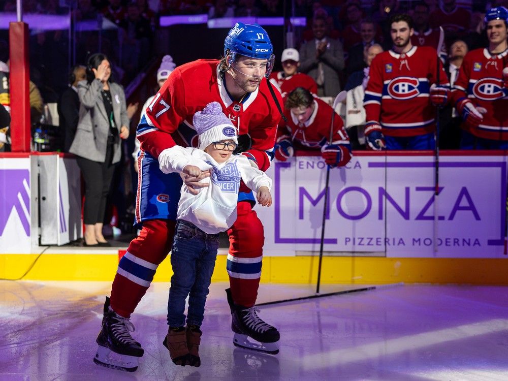 Stu Cowan: Canadiens' Josh Anderson a Hockey Fights Cancer Night star