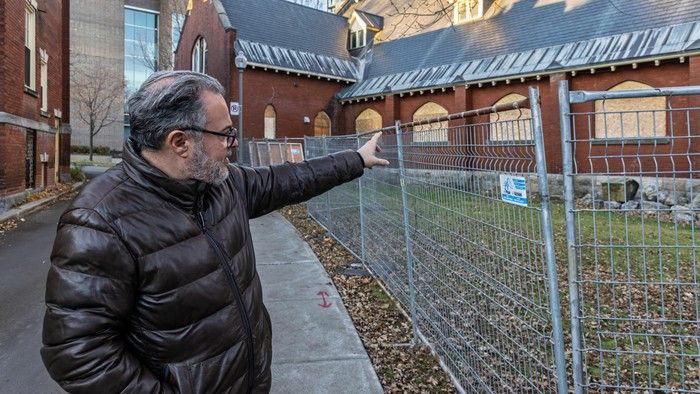  angelo pasto describes his project for the former st. stephen’s church as mainly restoration and preservation. for example, the front entrances won’t be altered and the slate roof won’t be tampered with.