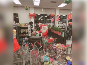 Social media screengrab of grocery store robbery