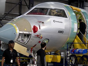 A Bombardier Global jet at Bombardier.