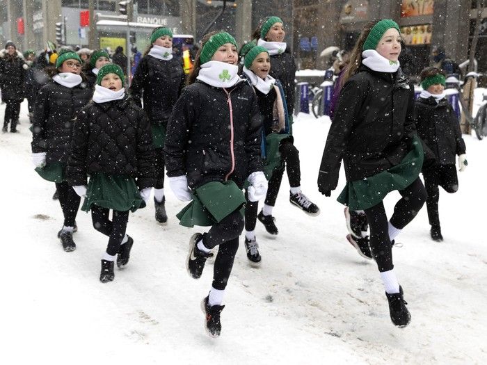 The Bernadette Short dancers take part in the St. Patrick’s Parade in Montreal on Sunday, March 22, 2026. The Bernadette Short dancers take part in the St. Patrick’s Parade in Montreal on Sunday, March 22, 2026.