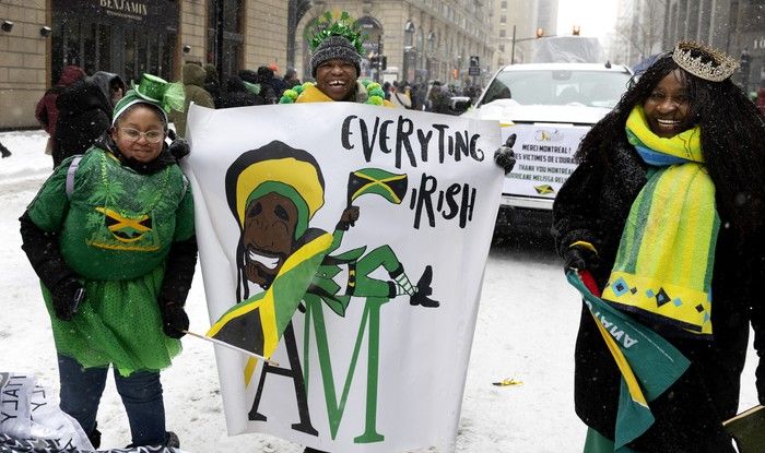 Members of Montreal’s Jamaican community are Irish for the day as they take part in the St. Patrick’s Parade in Montreal on Sunday, March 22, 2026. Members of Montreal’s Jamaican community are Irish for the day as they take part in the St. Patrick’s Parade in Montreal on Sunday, March 22, 2026.