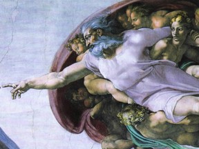 The Creation of Adam by Michelangelo.