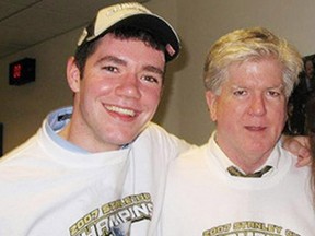 Brian Burke's son Brendan, left, was killed in a car accident last winter.