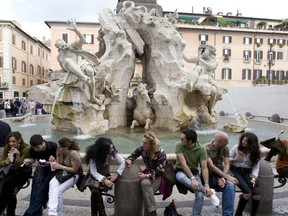 The Pontifical University of the Holy Cross is on the north end of the Piazza Navona, one of the busiest tourist spots in Rome.