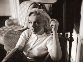 Actress Marilyn Monroe is seen in this handout image from a collection of previously unpublished photos of her in Alberta, Canada taken in the summer of 1953.