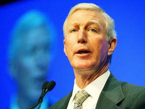 Ted Morton, Minister of Finance, Alberta, speaks at the National Retirement Income Summit at the Hyatt Regency in Calgary, Alberta, April 13, 2010