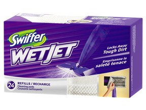 The Swiffer WetJet Start-Up Kit only comes with two cleaning pads, so you'll probably find yourself looking for refills often.