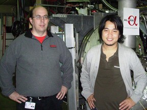 Spaceships go? Canadian scientists Rob Thompson and Makoto Fujiwara were part of a team that helped isolate antimatter.