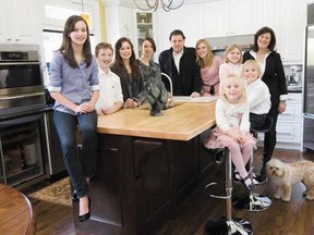 The home of Jane, Thomas, Ellie, Laura, Michael Schade, Sophie, Libby, Dee McKee, Nikolaus and Eva. Photo by Brett Gundlock / National Post