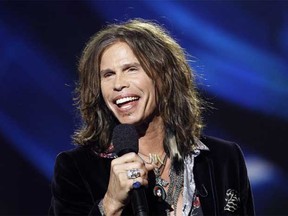 Dude looks like a lady but he’s not Paula Abdul. Steven Tyler takes over judging duties on American Idol.