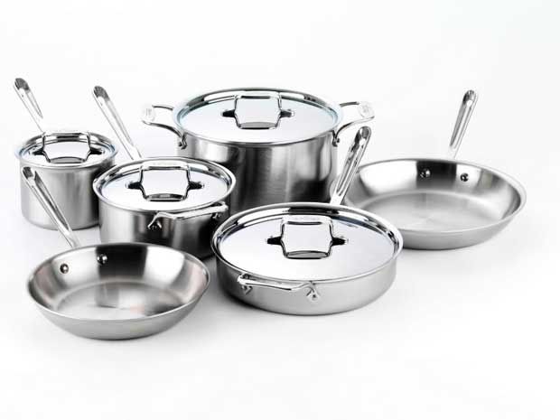 Alpine Cuisine Cookware Set 12-PC Belly Shape - Stainless Steel Cookware  Sets with Lid, Stove Top Cookware Set for Healthy Cooking, Comfortable