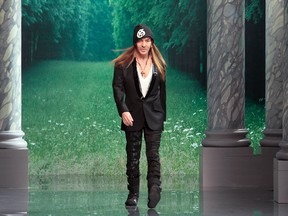 John Galliano at the end of Christian Dior Fall-Winter 2009 Haute Couture collection show in Paris, on June 30, 2008