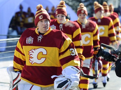Bringing The Heat 🔥 Check Out The Calgary Flames Heritage Classic