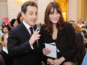 France's President Nicolas Sarkozy and his wife Carla Bruni-Sarkozy