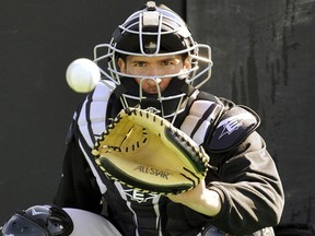 J.P Arencibia has been working on his setup with bench coach Don Wakamatsu at spring training.