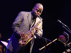 Maceo Parker still performs with the gold-plated alto sax that he bought when he was on the road with James Brown.