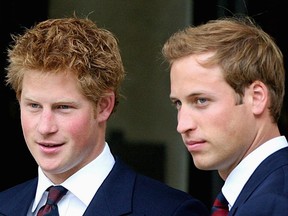 Britain's Princes William (R) and Harry (L)